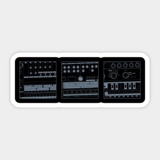 Drum Machine, Drum Machine, Bass Machine Sticker